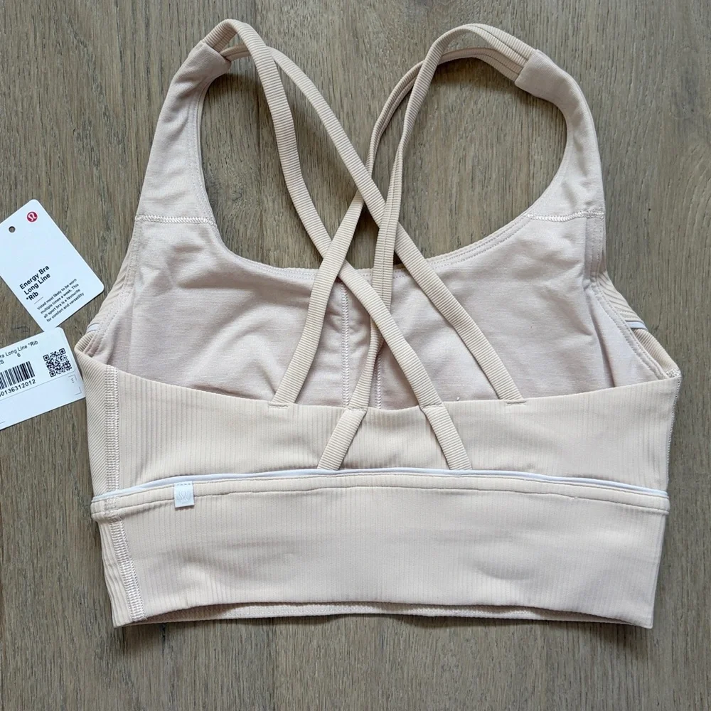 EUC energy longline bra ribbed chantilly size 6 lululemon - Picture 4 of 14